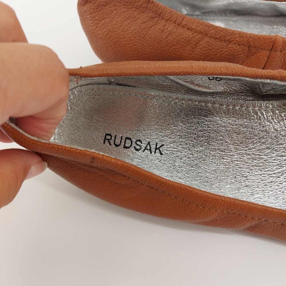 Rudsak leather ballet flats with silver tipped toes US Size 6 EU 36 Classic - Picture 3 of 10